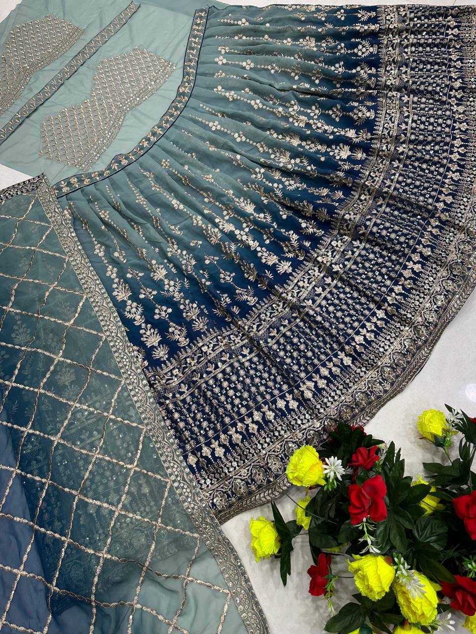 Ynf Faux Georgette KESH533 9234 Lehengas Wholesale Fancy Lehenga Embroidered Lehenga Lehenga For Engagement Lehenga With Cancan Manufacturer