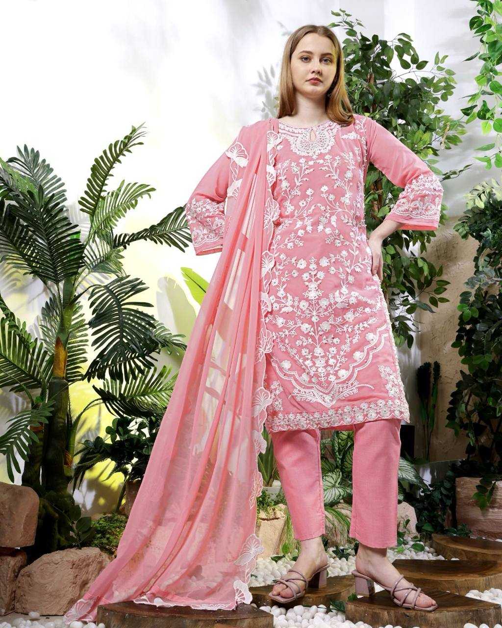 Ynf Faux Georgette KESH540 Pink Moti Kurti Wholesale Kurti Bottom With Dupatta Manufacturer