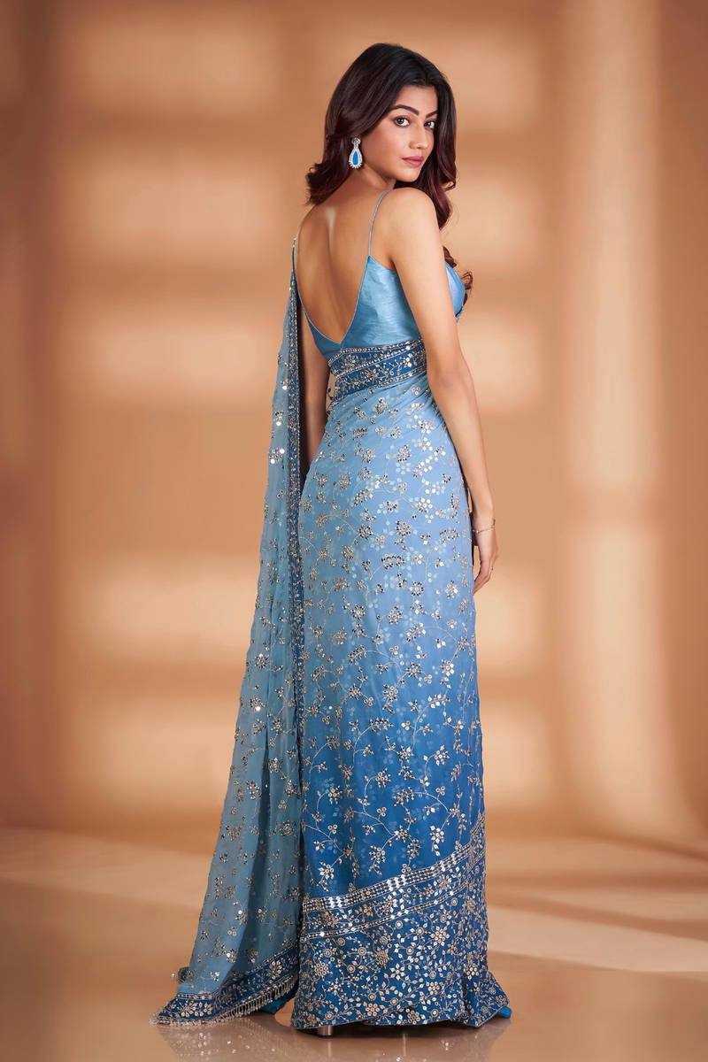 Ynf Faux Georgette KESH556 305 Sarees Wholesale Party Wear Sarees Embroidered Sarees Manufacturer