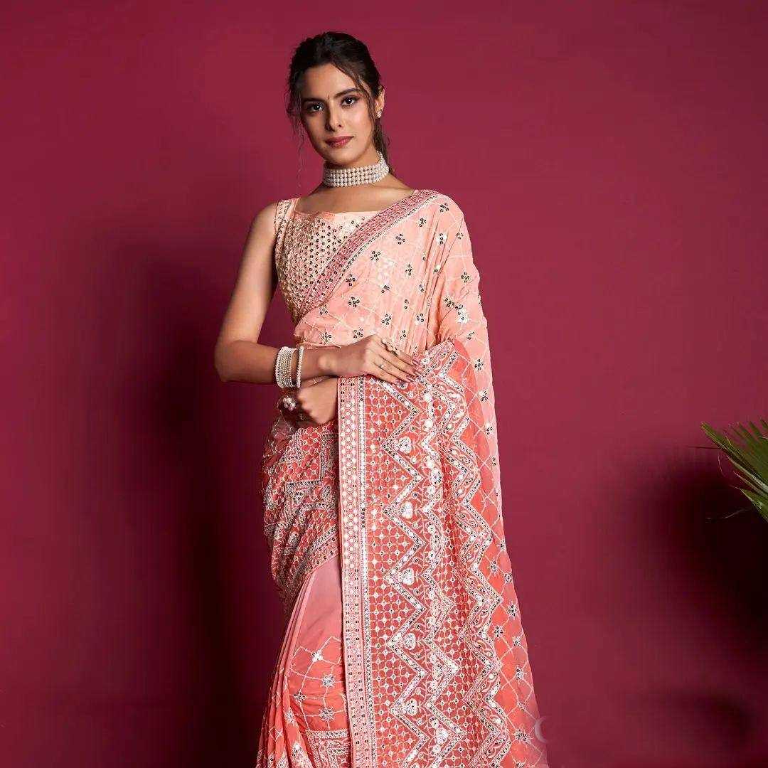 Ynf Faux Georgette KESH556 306 Sarees Wholesale Sequence Sarees Heavy Sarees Manufacturer