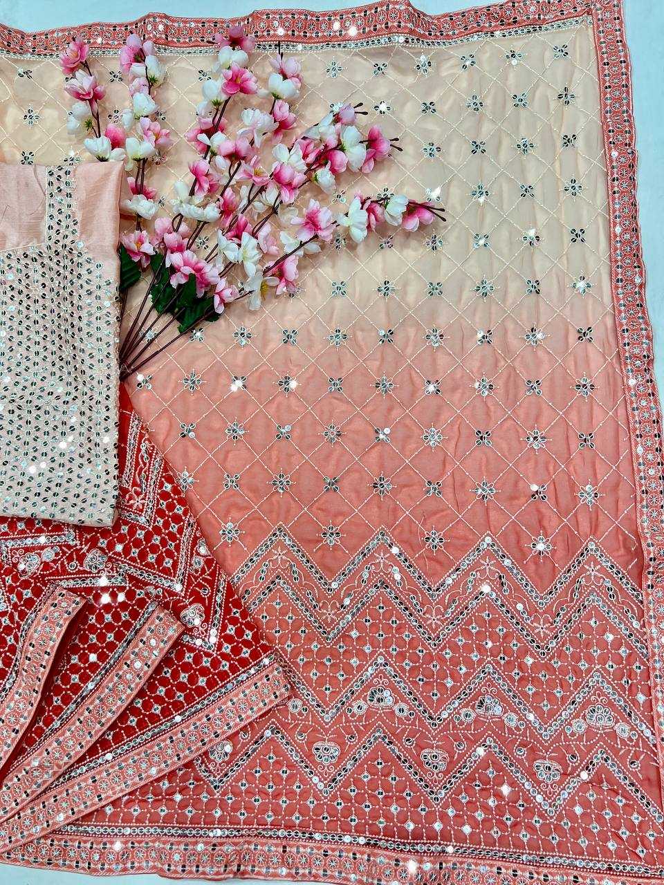 Ynf Faux Georgette KESH556 306 Sarees Wholesale Sequence Sarees Heavy Sarees Manufacturer