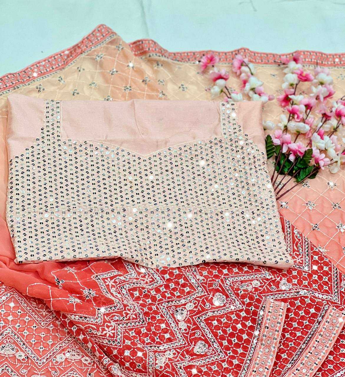 Ynf Faux Georgette KESH556 306 Sarees Wholesale Sequence Sarees Heavy Sarees Manufacturer