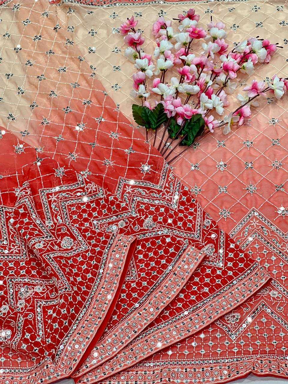 Ynf Faux Georgette KESH556 306 Sarees Wholesale Sequence Sarees Heavy Sarees Manufacturer