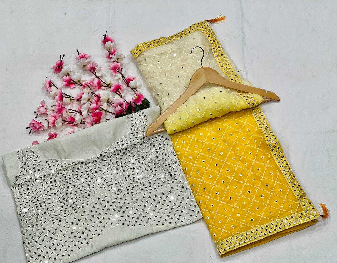 Ynf Faux Georgette KESH556 308 Sarees Wholesale Sequence Sarees Embroidered Sarees Manufacturer