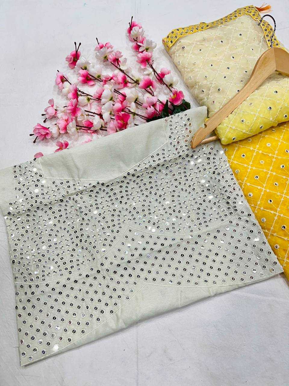 Ynf Faux Georgette KESH556 308 Sarees Wholesale Sequence Sarees Embroidered Sarees Manufacturer