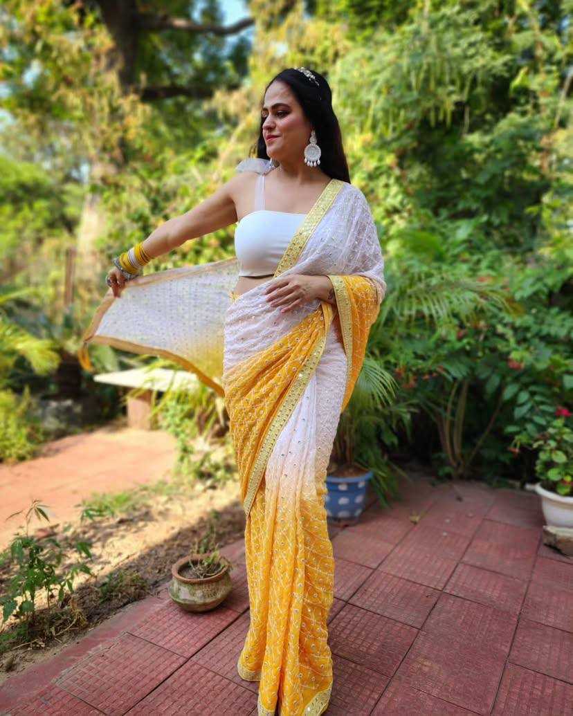 Ynf Faux Georgette KESH556 308 Sarees Wholesale Sequence Sarees Embroidered Sarees Manufacturer
