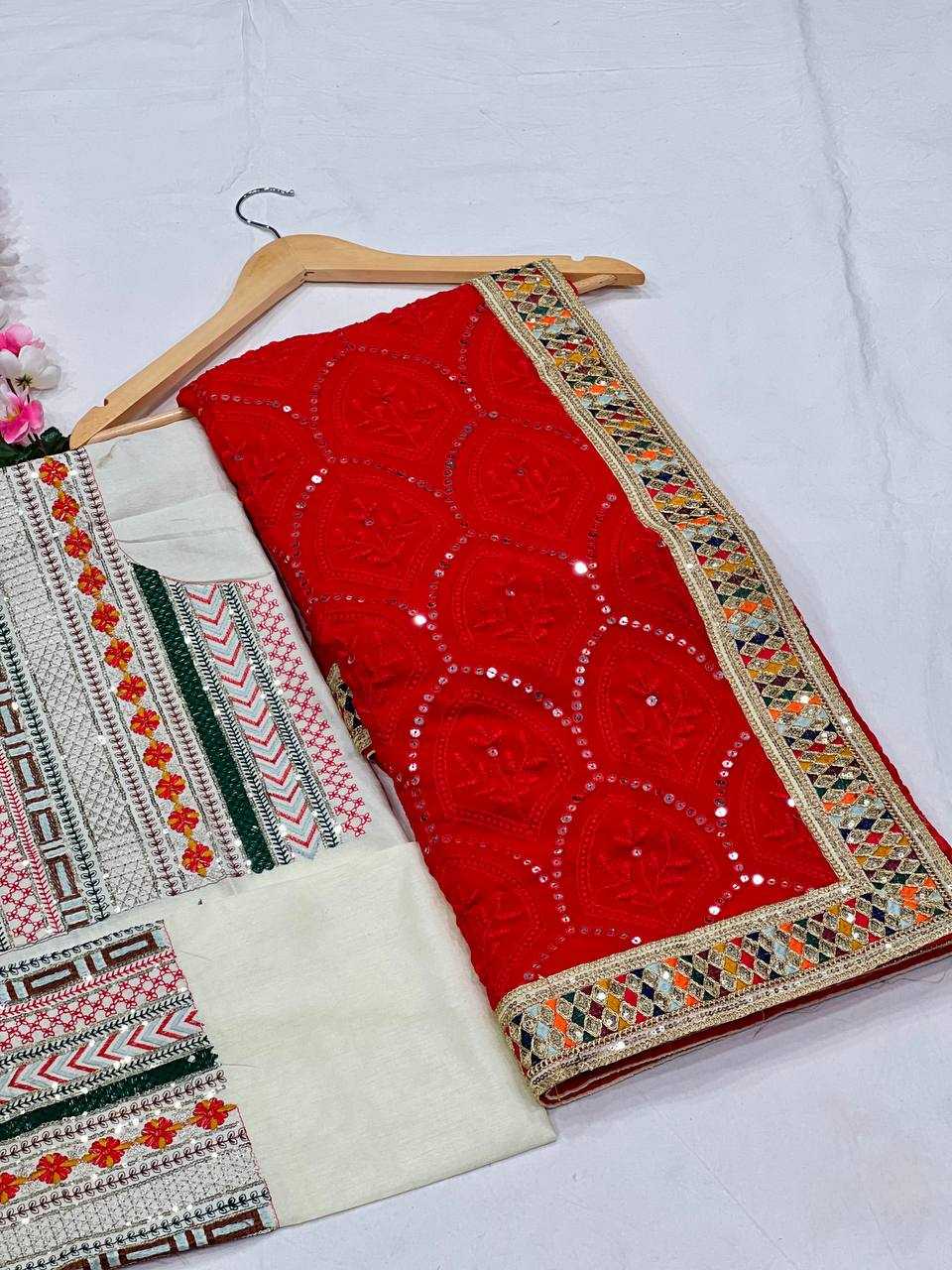 Ynf Faux Georgette KESH556 315 Sarees Wholesale Georgette Sarees Sequence Sarees Manufacturer
