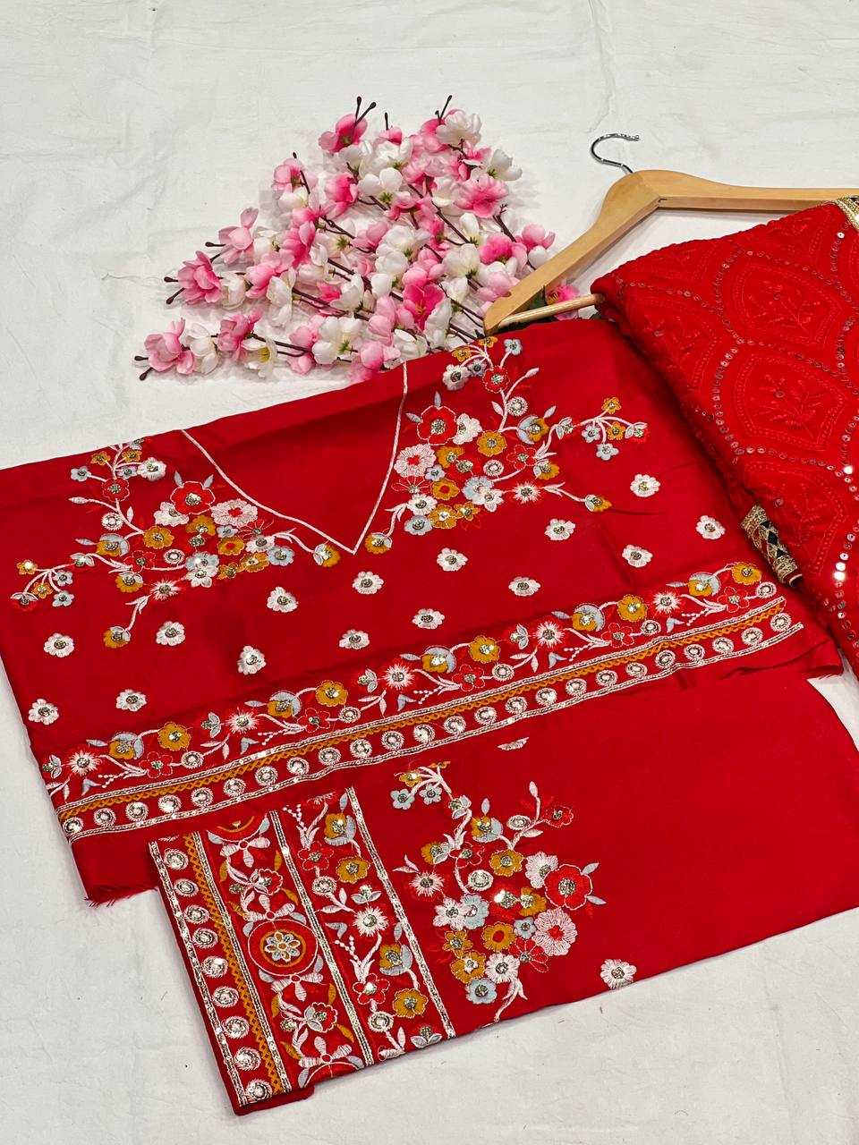 Ynf Faux Georgette KESH556 315 Sarees Wholesale Georgette Sarees Sequence Sarees Manufacturer