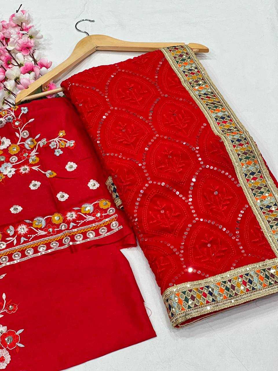 Ynf Faux Georgette KESH556 315 Sarees Wholesale Georgette Sarees Sequence Sarees Manufacturer