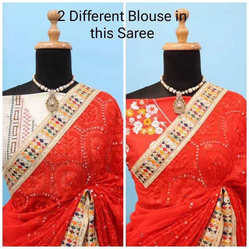 Ynf Faux Georgette KESH556 315 Sarees Wholesale Georgette Sarees Sequence Sarees Manufacturer