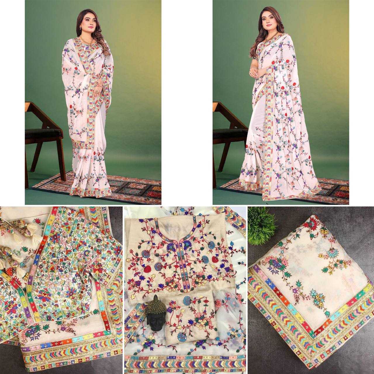 Ynf Faux Georgette KESH556 95 Sarees Wedding Collections Festive Collections Wholesale Georgette Sarees Embroidered Sarees Sequins Work Saree Manufacturer