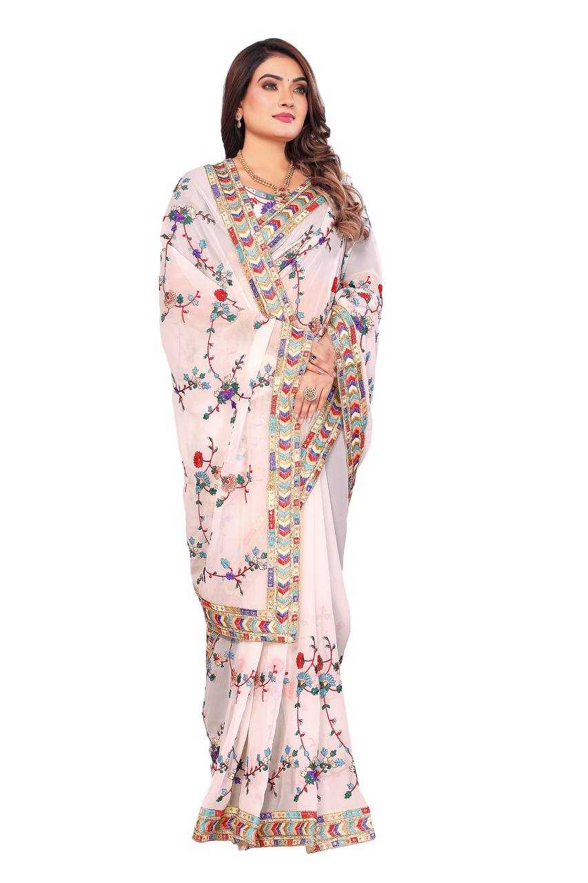 Ynf Faux Georgette KESH556 95 Sarees Wedding Collections Festive Collections Wholesale Georgette Sarees Embroidered Sarees Sequins Work Saree Manufacturer