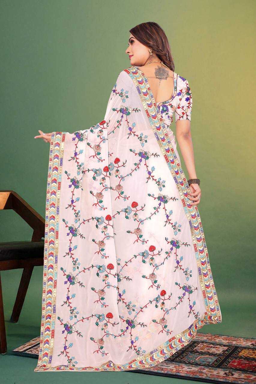 Ynf Faux Georgette KESH556 95 Sarees Wedding Collections Festive Collections Wholesale Georgette Sarees Embroidered Sarees Sequins Work Saree Manufacturer