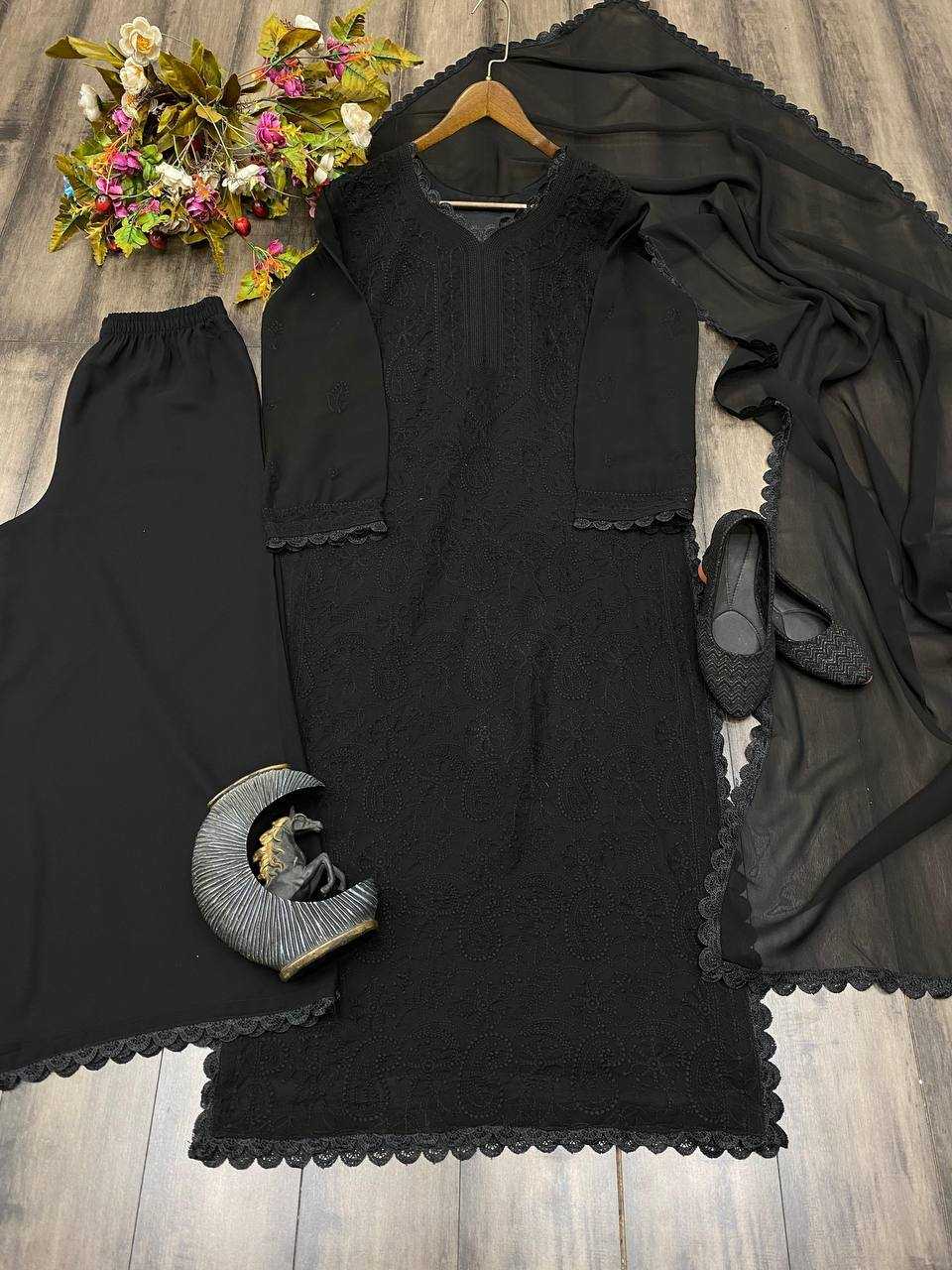Ynf Faux Georgette RIN110 170 Kurti Wholesale Embroidered Kurtis Kurti With Palazzo Manufacturer