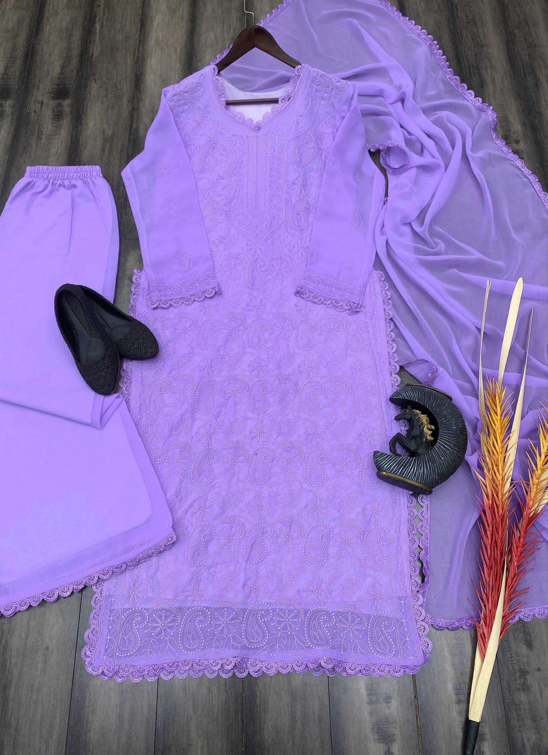 Ynf Faux Georgette RIN110 170 Suits & Dresses Wedding Collections Festive Collections Wholesale Embroidery Suits Palazzo Suit Georgette Suit Manufacturer