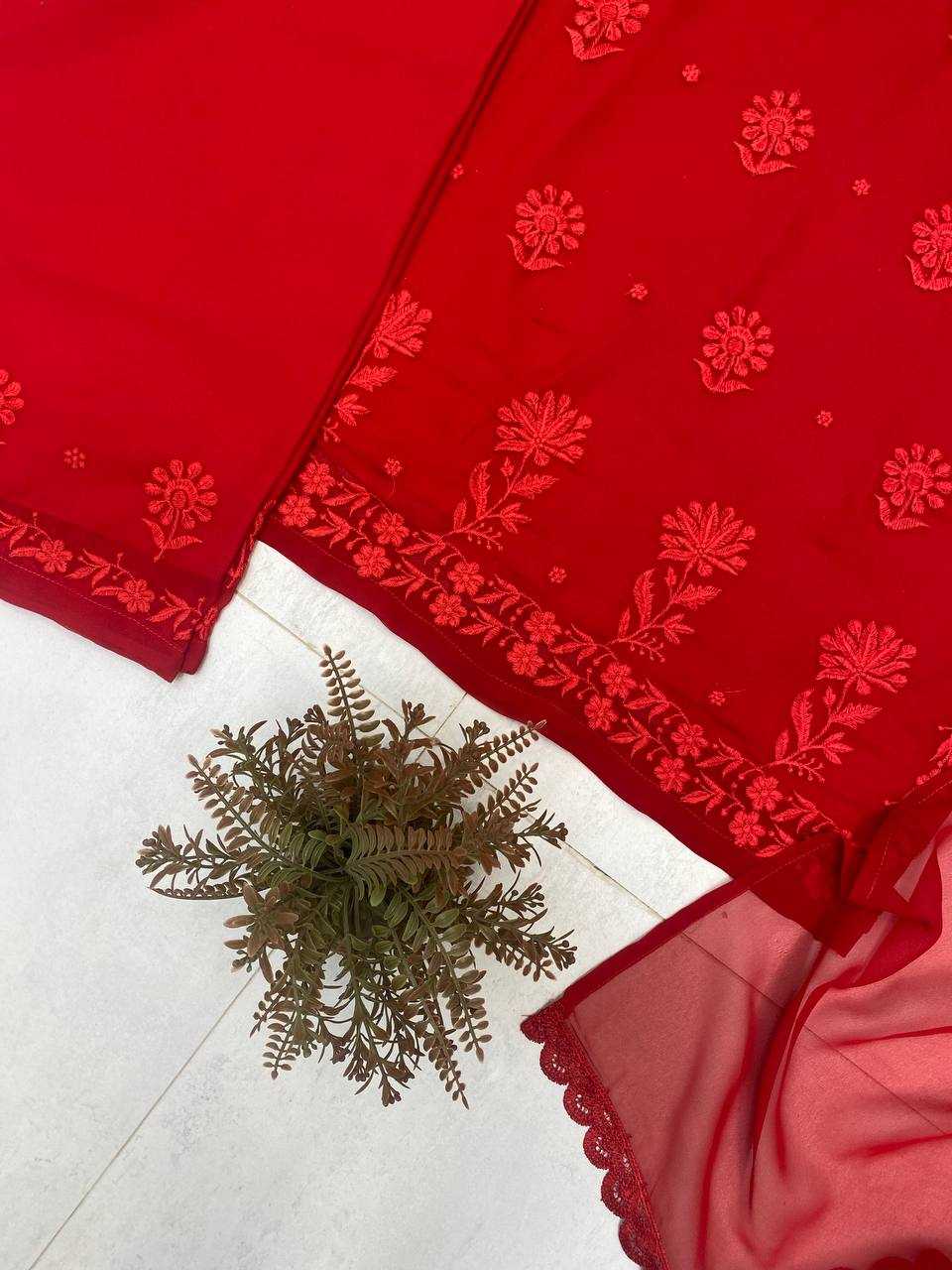 Ynf Faux Georgette RIN110 370 Suits & Dresses Wedding Collections Festive Collections Wholesale Embroidery Suits Palazzo Suit Georgette Suit Manufacturer