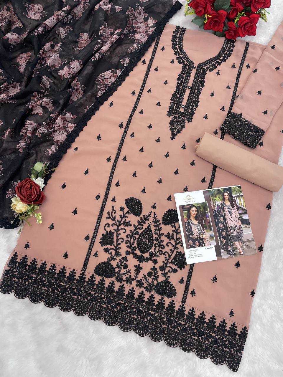 Ynf Faux Georgette RIN131 1179 Suits & Dresses Islamic Clothing Festive Collections Wholesale Pakistani Suits Georgette Suit Semi Stitched Suits Manufacturer
