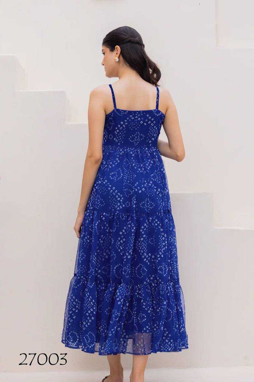 Ynf Faux Georgette RIN131 27001 Gowns Plus Size Collections Wholesale Printed Gowns Fancy Gowns Sleeveless Gowns Manufacturer