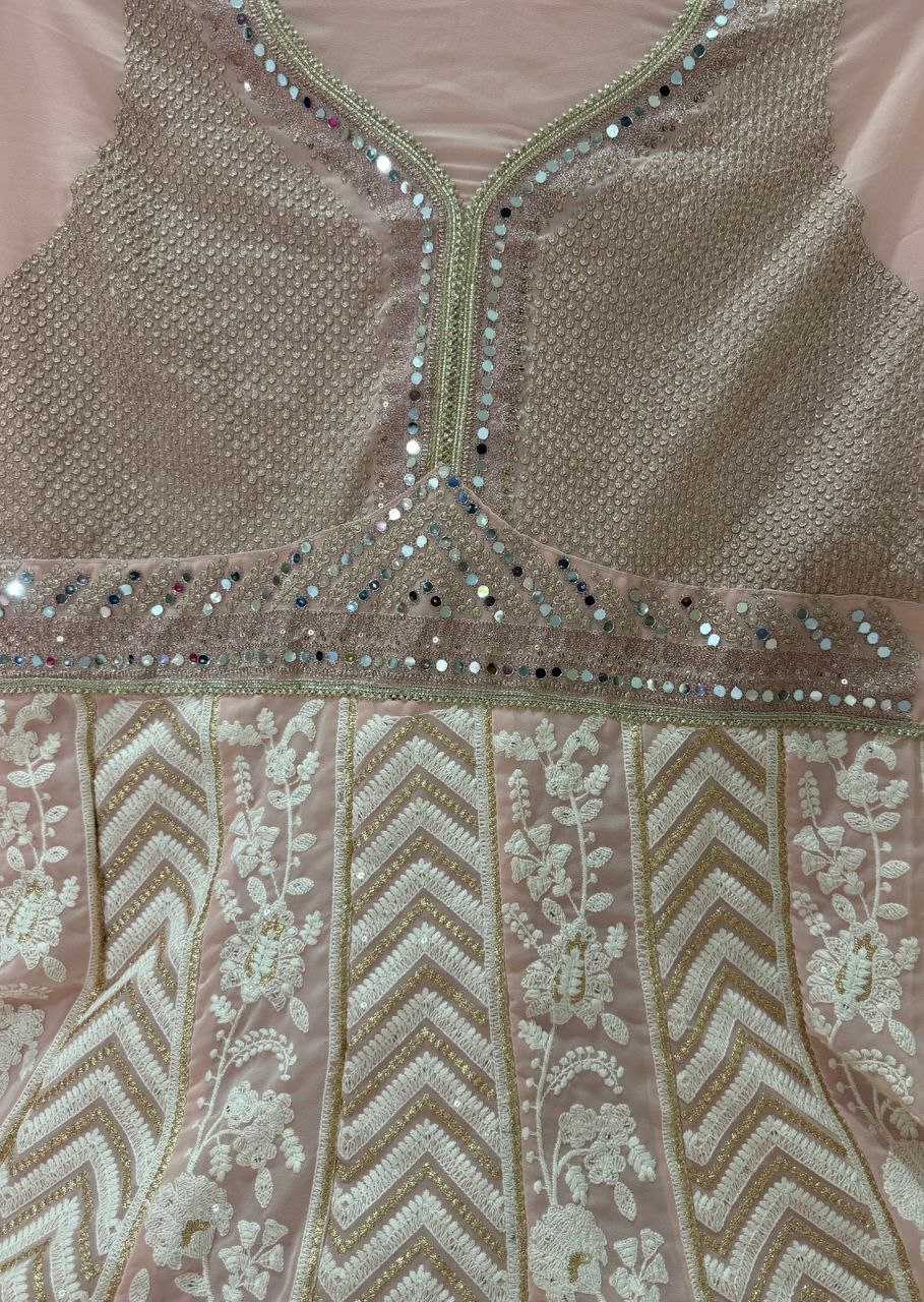 Ynf Faux Georgette RIN131 5297 Gowns Wholesale Embroidery Gowns Anarkali Gown Party Gowns Long Gowns Sequin Gowns Manufacturer