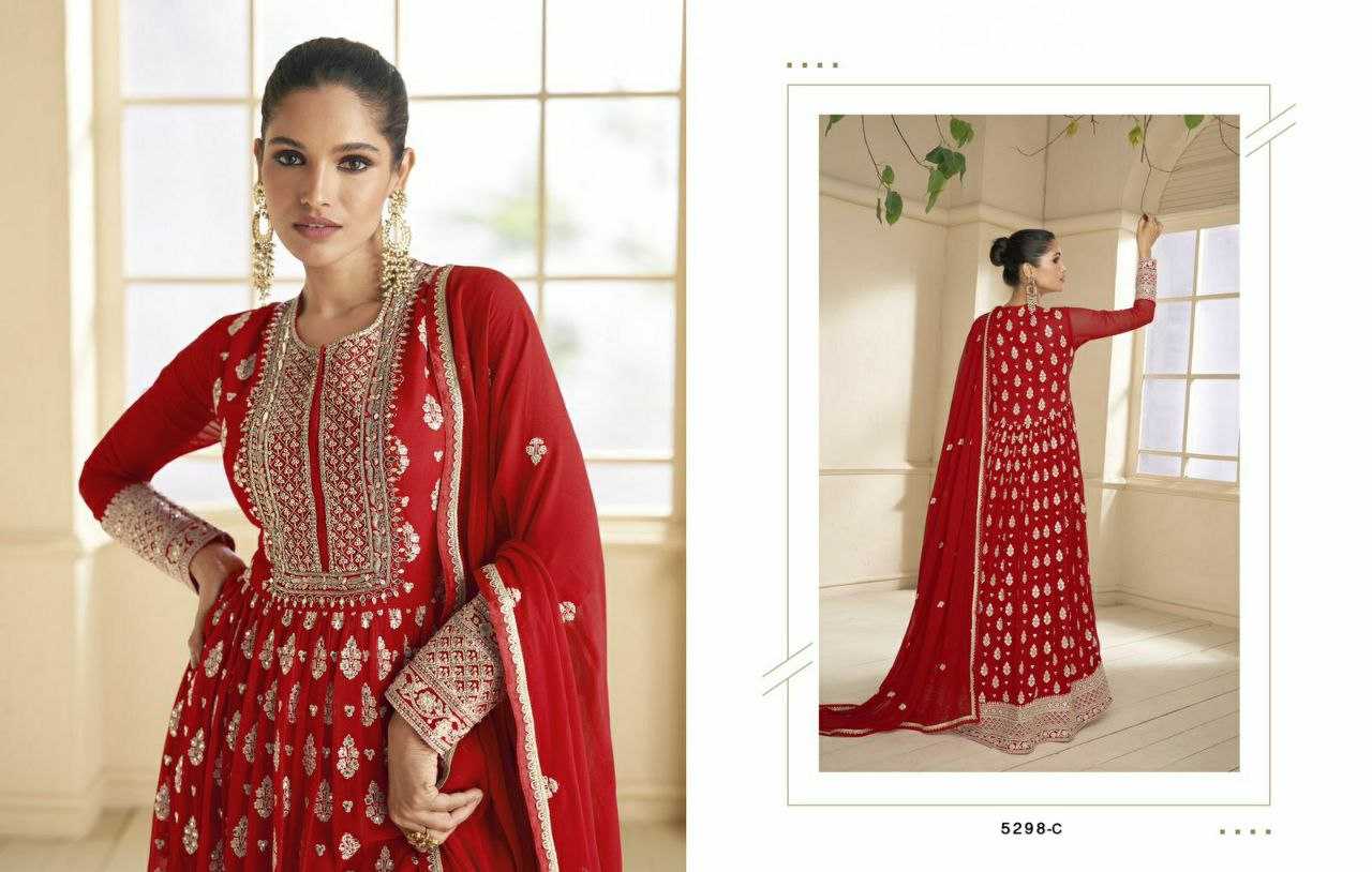 Ynf Faux Georgette RIN131 5298 Gowns Wholesale Embroidery Gowns Anarkali Gown Long Gowns Sequin Gowns Manufacturer