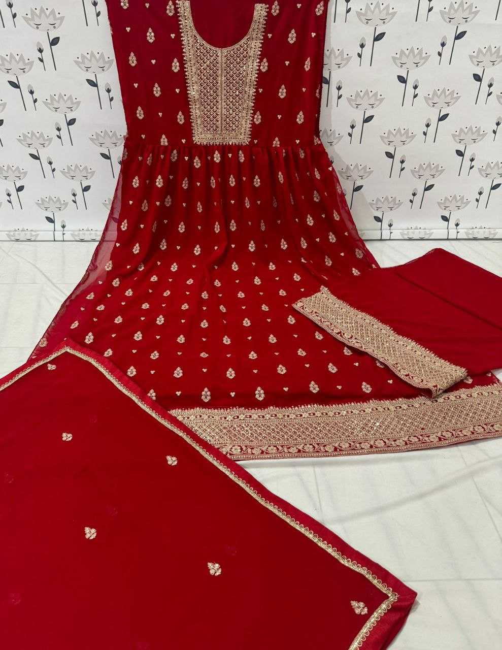 Ynf Faux Georgette RIN131 5298 Gowns Wholesale Embroidery Gowns Anarkali Gown Long Gowns Sequin Gowns Manufacturer