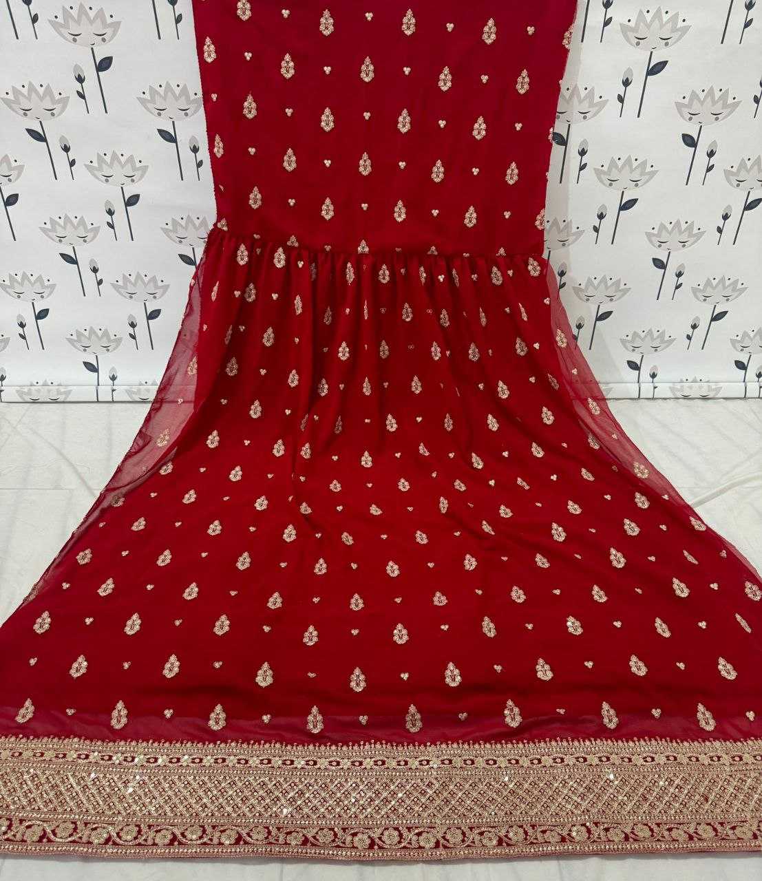 Ynf Faux Georgette RIN131 5298 Gowns Wholesale Embroidery Gowns Anarkali Gown Long Gowns Sequin Gowns Manufacturer