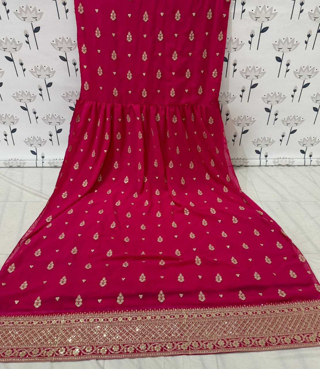Ynf Faux Georgette RIN131 5298 Gowns Wholesale Embroidery Gowns Anarkali Gown Long Gowns Sequin Gowns Manufacturer