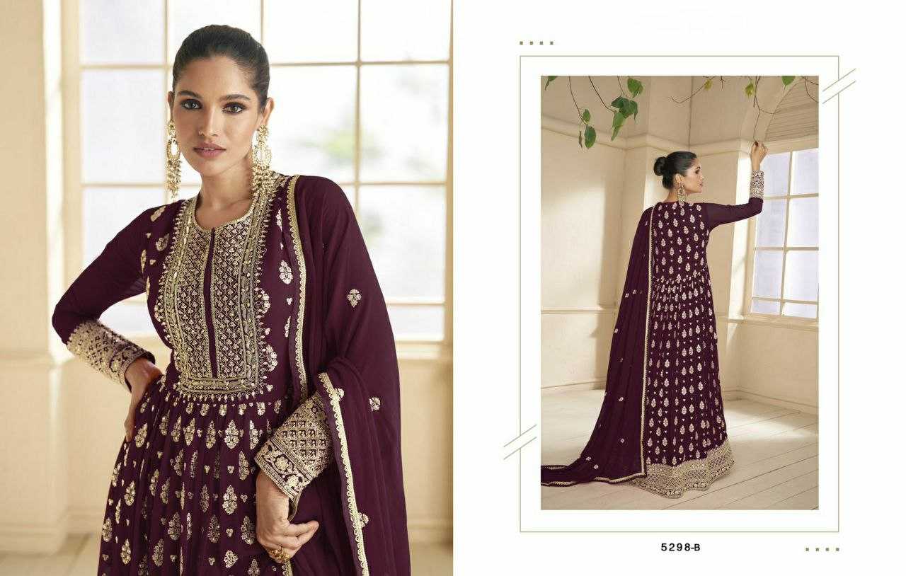 Ynf Faux Georgette RIN131 5298 Gowns Wholesale Embroidery Gowns Anarkali Gown Long Gowns Sequin Gowns Manufacturer