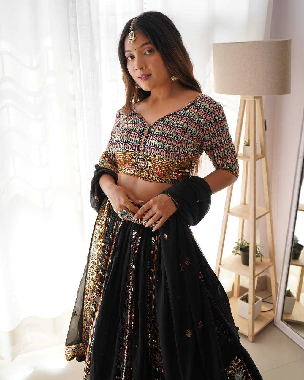 Ynf Faux Georgette RIN133 32 Lehengas Wedding Collections Festive Collections Wholesale Designer Lehenga Choli Georgette Lehenga Sequins Lehenga Manufacturer