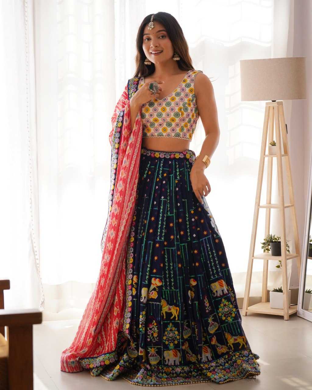 Ynf Faux Georgette RIN133 34 Lehengas Wholesale Designer Lehenga Designer Lehenga Choli Sequins Lehenga Manufacturer