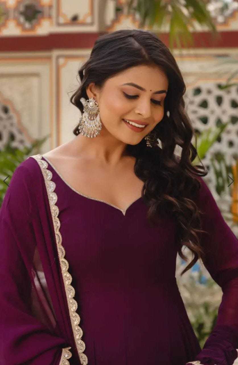 Ynf Faux Georgette RIN157 2969 Gowns Plus Size Collections Wholesale Party Gowns Georgette Gown Designer Gowns Manufacturer