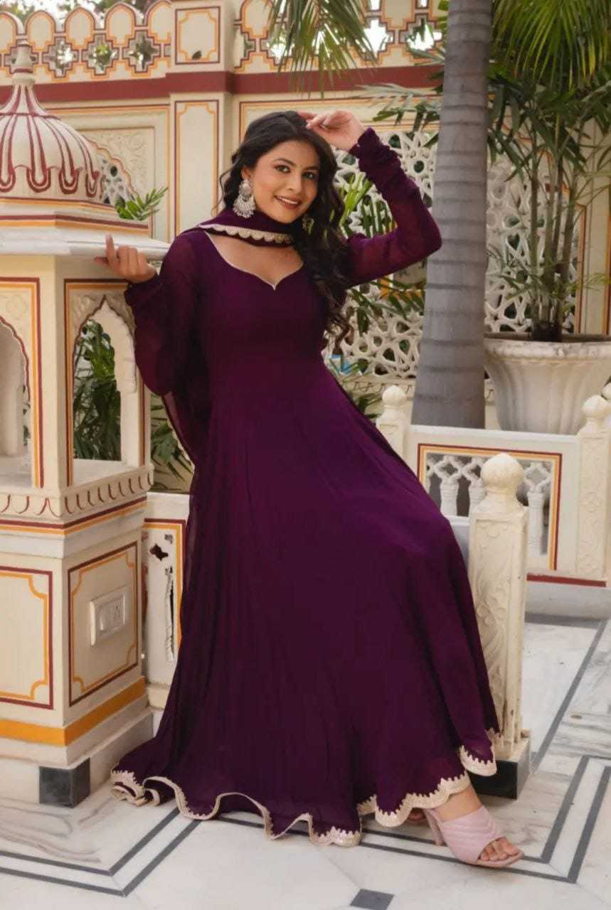 Ynf Faux Georgette RIN157 2969 Gowns Plus Size Collections Wholesale Party Gowns Georgette Gown Designer Gowns Manufacturer