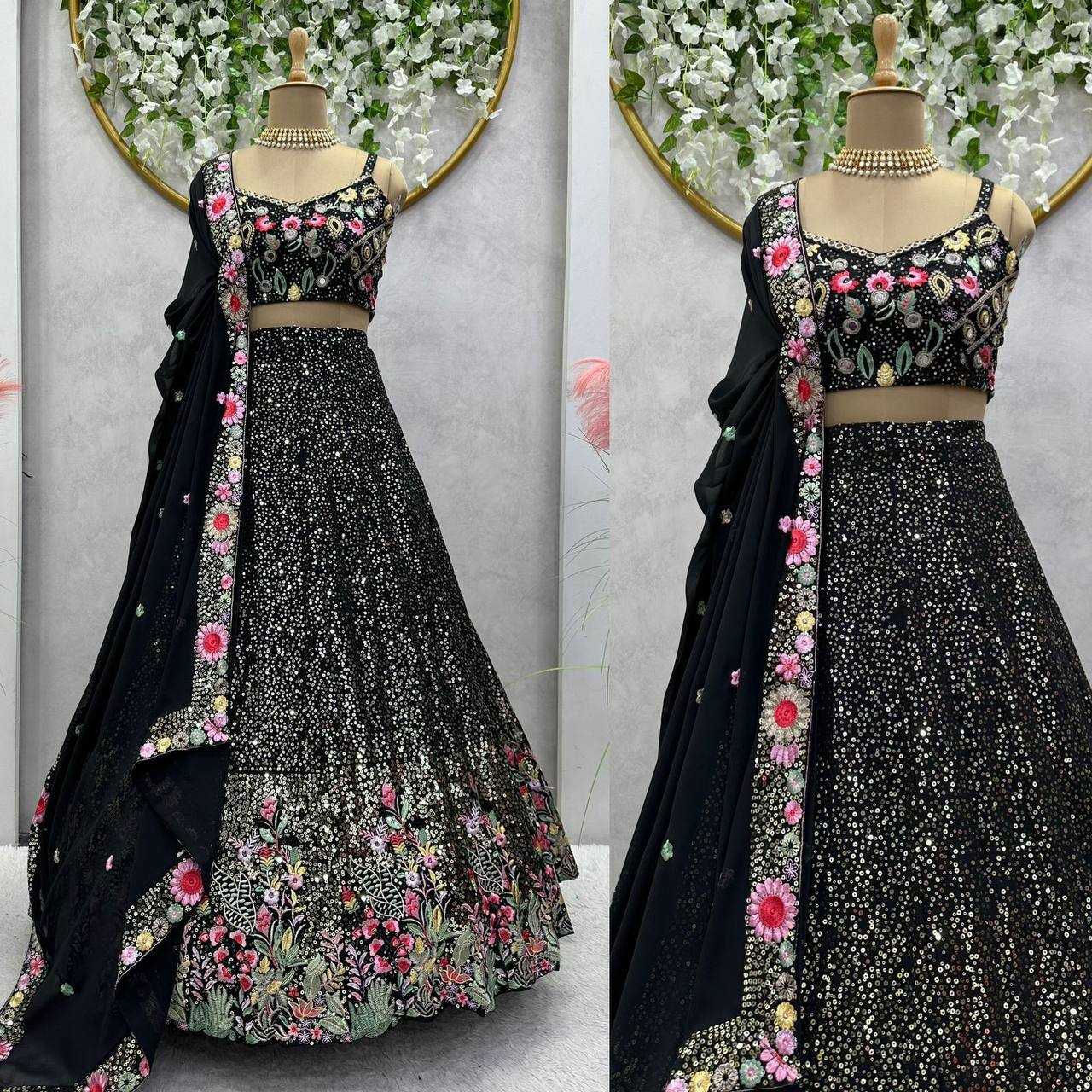 Ynf Faux Georgette RIN162 248 Lehengas Wedding Collections Festive Collections Wholesale Designer Lehenga Choli Georgette Lehenga Sequins Lehenga Manufacturer