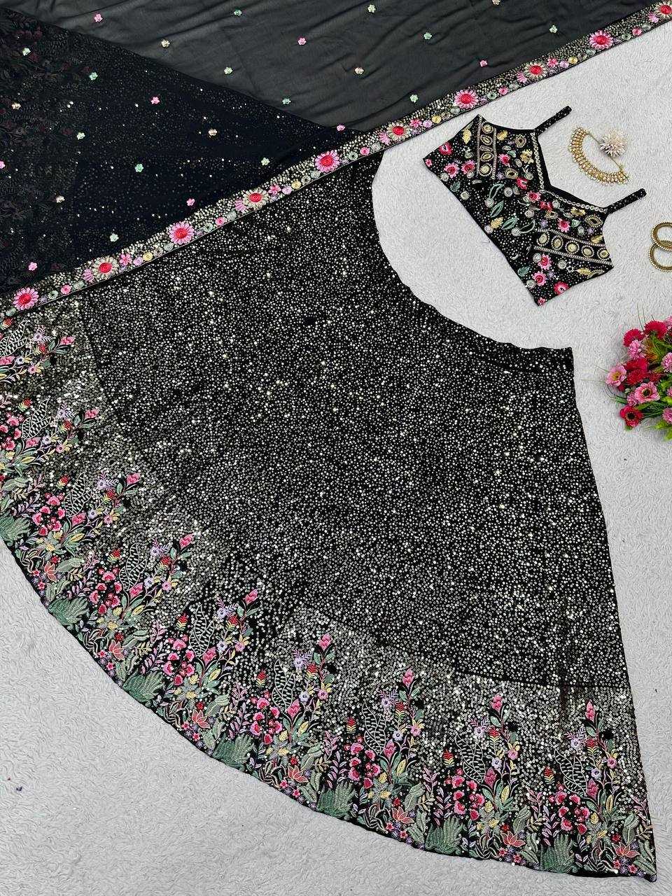 Ynf Faux Georgette RIN162 248 Lehengas Wedding Collections Festive Collections Wholesale Designer Lehenga Choli Georgette Lehenga Sequins Lehenga Manufacturer