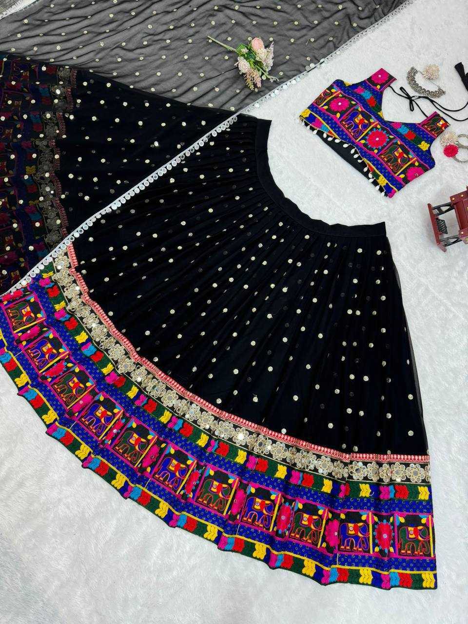 Ynf Faux Georgette RIN162 277 Lehengas Festive Collections Wholesale Fancy Lehenga Mirror Work Lehenga Navratri Chaniya Choli Manufacturer
