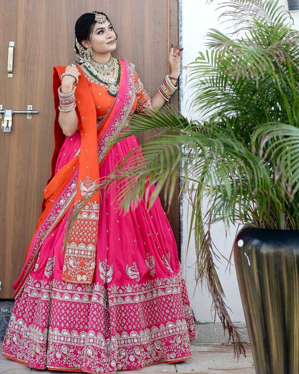 Ynf Faux Georgette RIN162 366 Lehengas Wedding Collections Festive Collections Wholesale Designer Lehenga Choli Georgette Lehenga Lehenga With Blouse Manufacturer