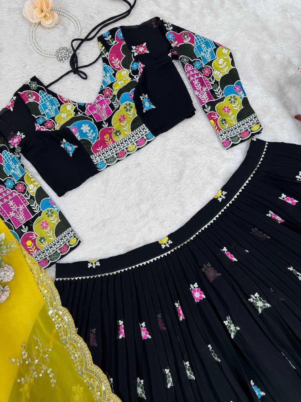 Ynf Faux Georgette RIN162 367 Lehengas Wedding Collections Festive Collections Wholesale Designer Lehenga Choli Georgette Lehenga Lehenga With Dupatta Manufacturer