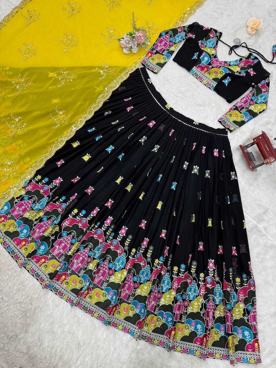 Ynf Faux Georgette RIN162 367 Lehengas Wedding Collections Festive Collections Wholesale Designer Lehenga Choli Georgette Lehenga Lehenga With Dupatta Manufacturer