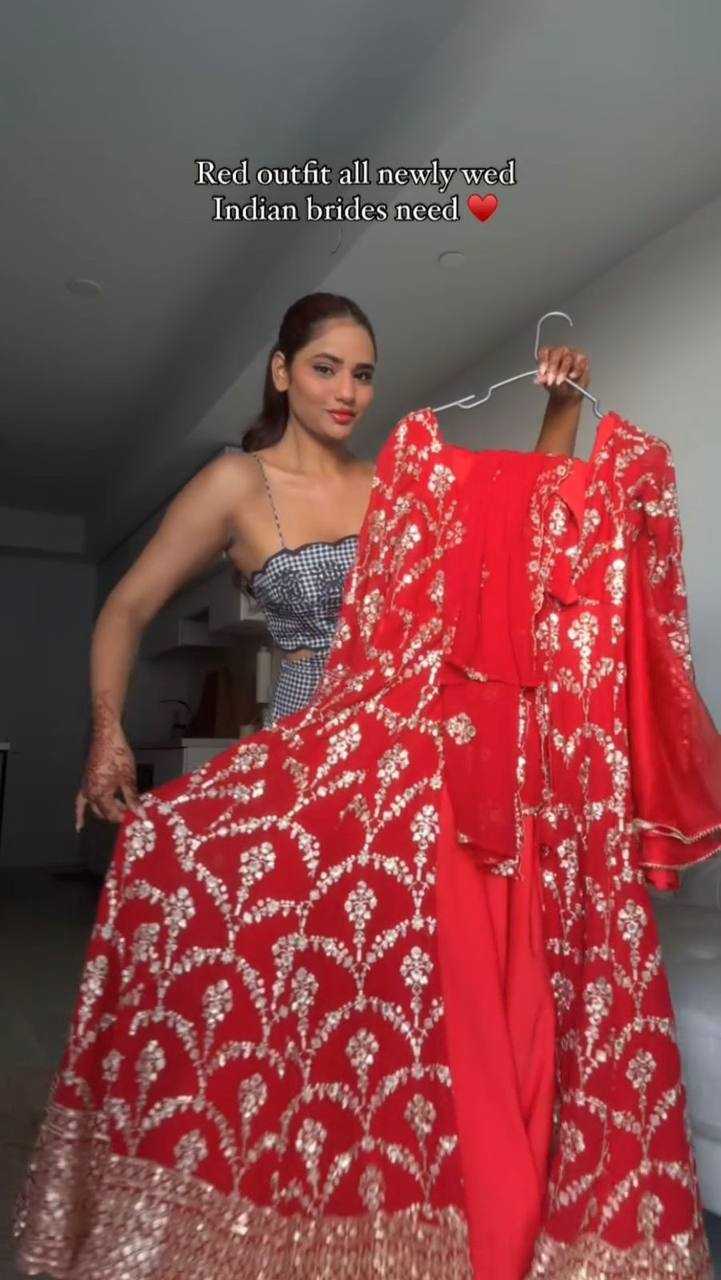 Ynf Faux Georgette RIN162 5806 Gowns Wholesale Embroidery Gowns Anarkali Gown Long Gowns Wedding Gown Sequin Gowns Manufacturer