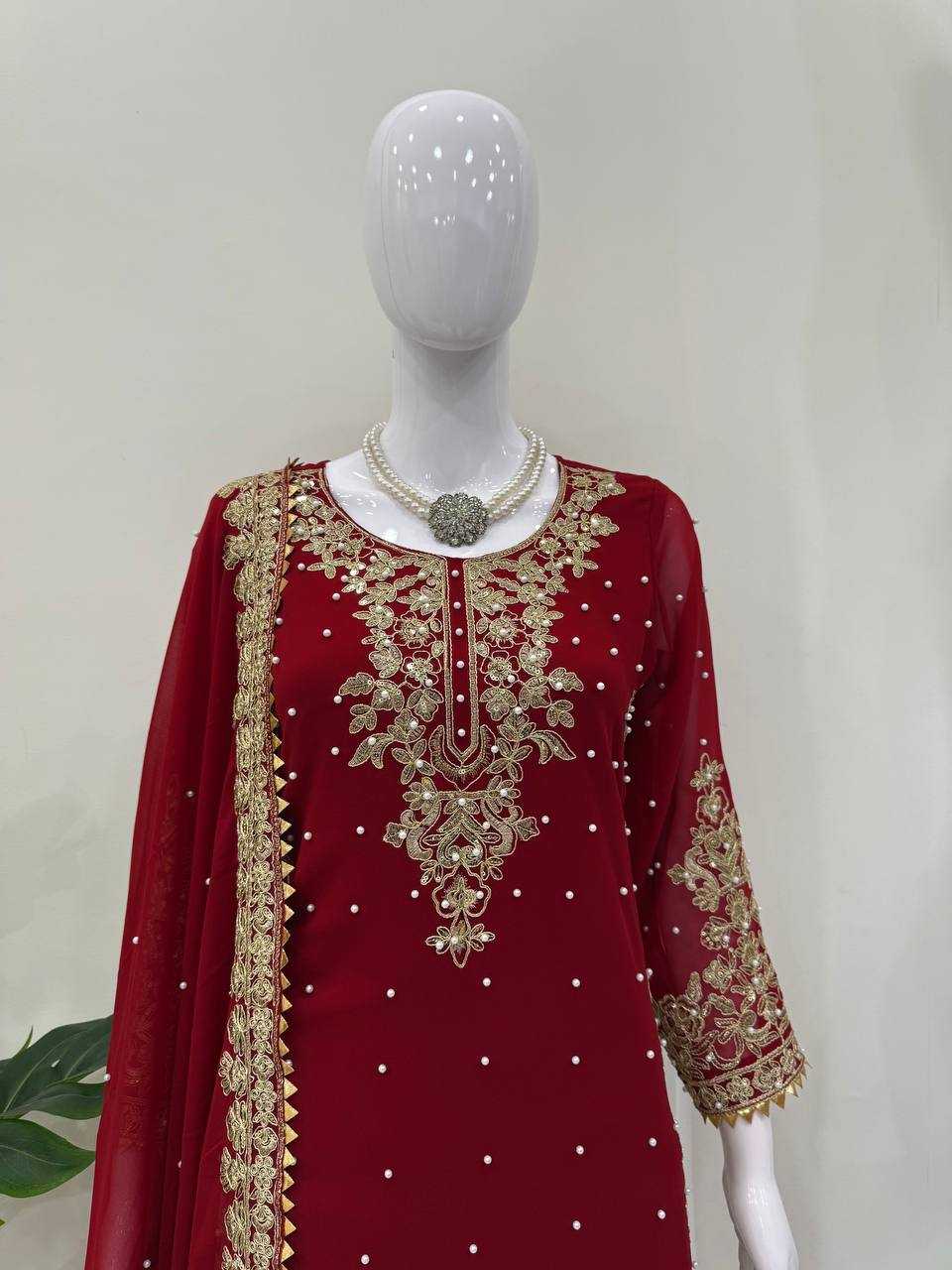 Ynf Faux Georgette RIN162 5901 Suits & Dresses Wholesale Ladies Suits Palazzo Suit Ladies Salwar Suits Manufacturer