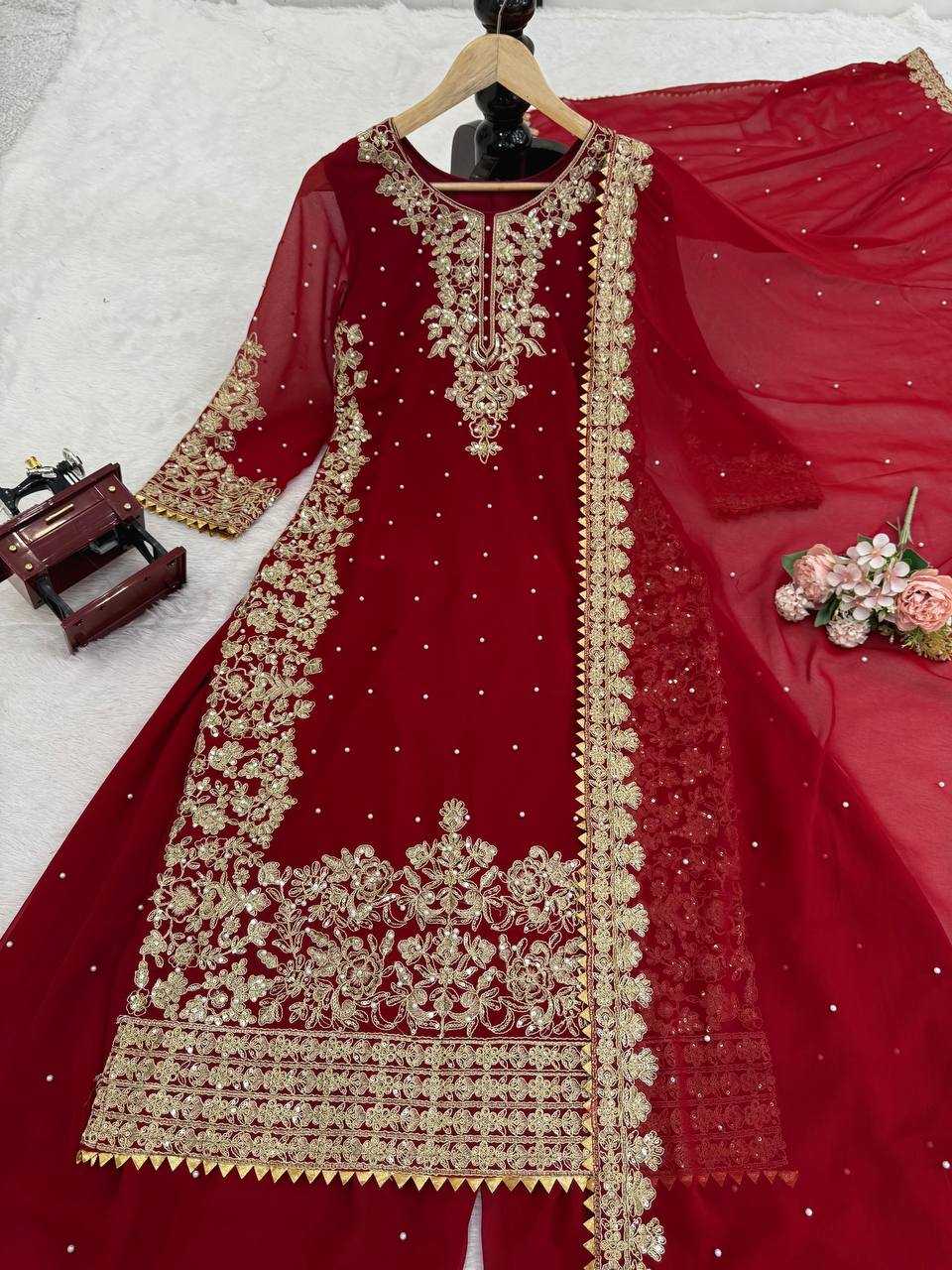 Ynf Faux Georgette RIN162 5901 Suits & Dresses Wholesale Ladies Suits Palazzo Suit Ladies Salwar Suits Manufacturer