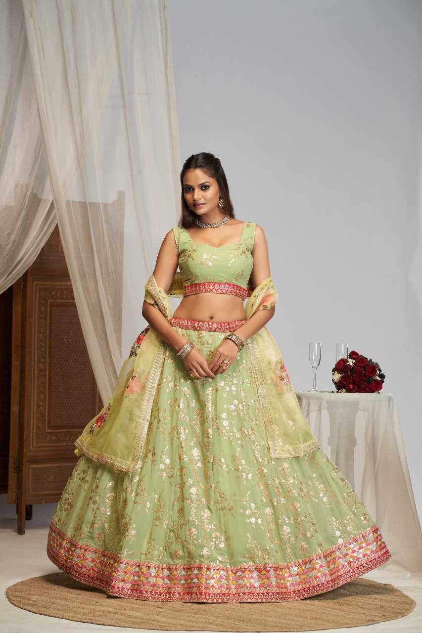 Ynf Faux Georgette RIN197 3097 166-A Lehengas Wholesale Designer Lehenga Fancy Lehenga Bridal Lehenga Manufacturer