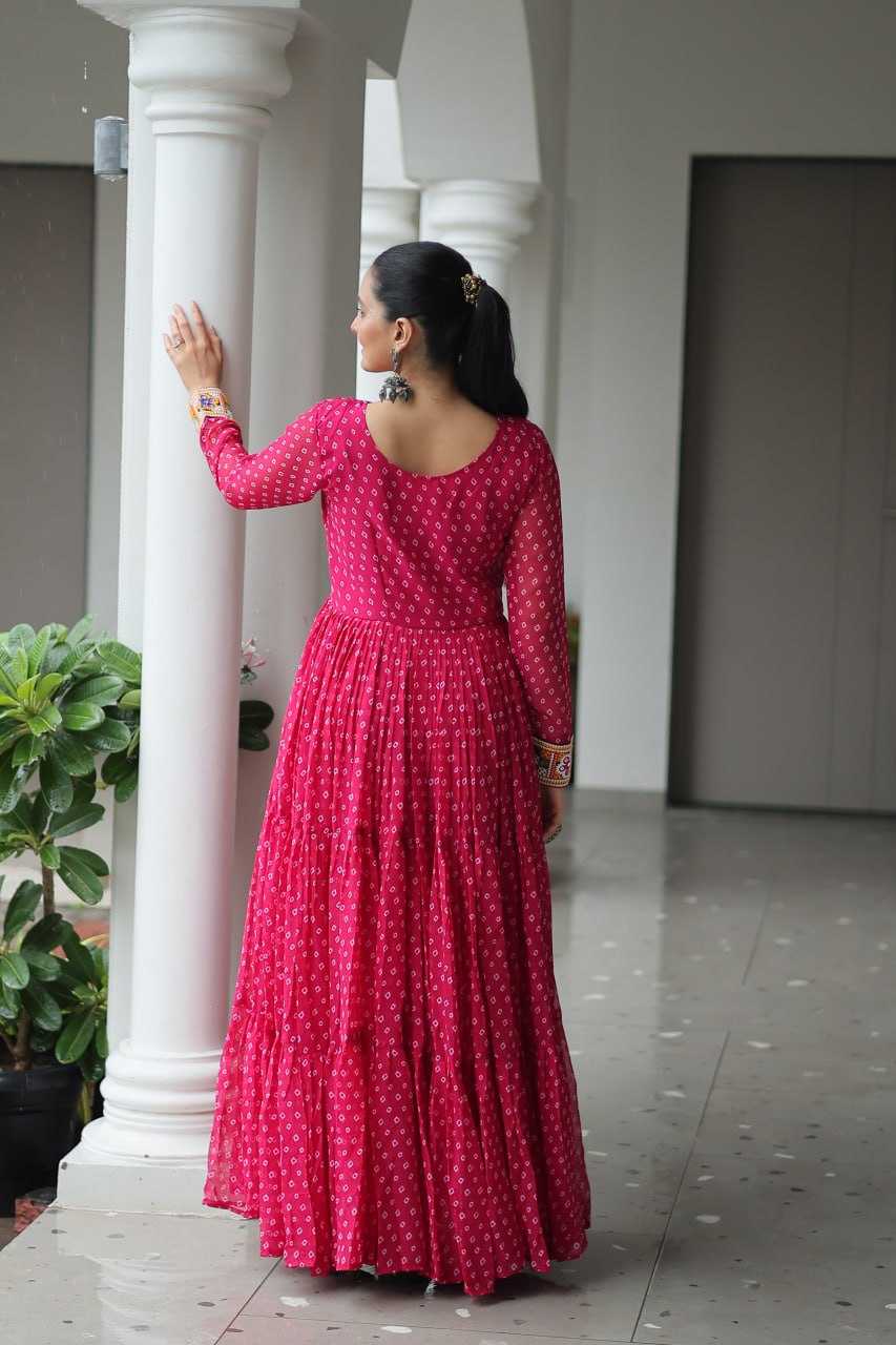 Ynf Faux Georgette RIN197 4826 Gowns Wholesale Embroidery Gowns Party Gowns Designer Gowns Manufacturer