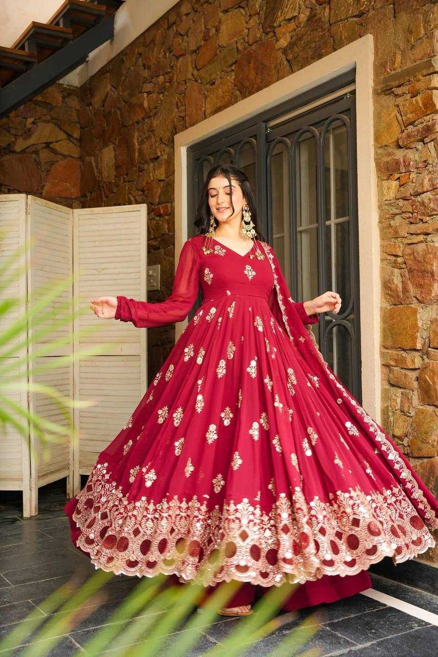 Ynf Faux Georgette RIN197 4872 4872 Suits & Dresses Wholesale Embroidery Suits Party wear suits Designer Suits Manufacturer