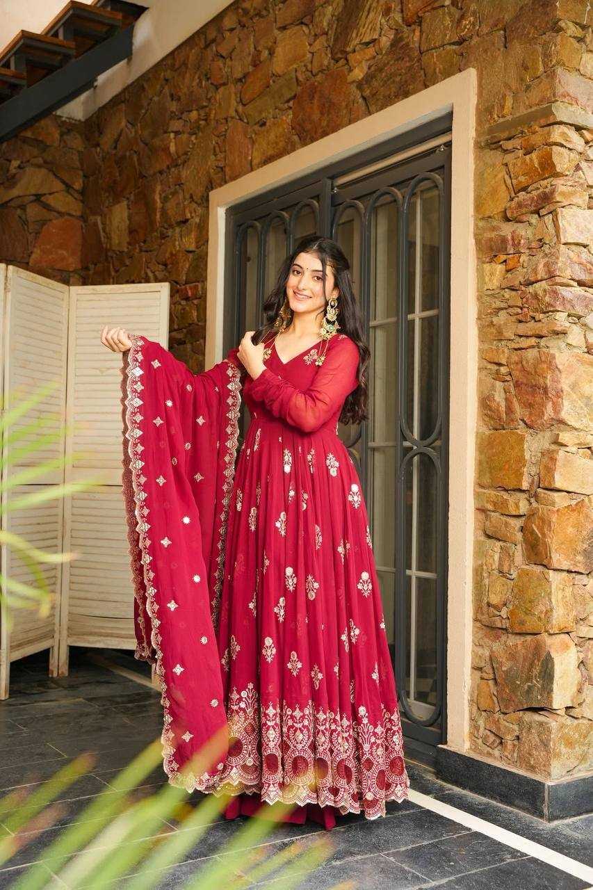 Ynf Faux Georgette RIN197 4872 4872 Suits & Dresses Wholesale Embroidery Suits Party wear suits Designer Suits Manufacturer
