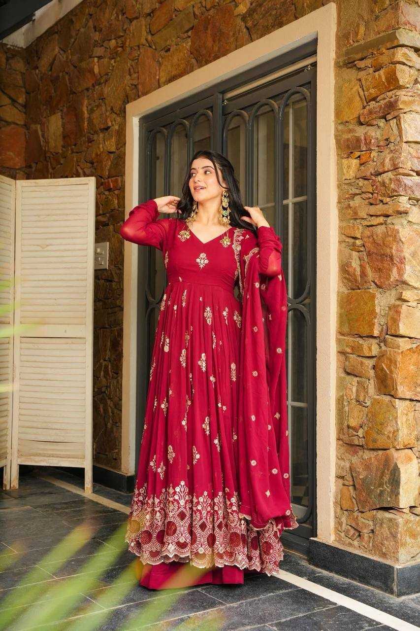 Ynf Faux Georgette RIN197 4872 4872 Suits & Dresses Wholesale Embroidery Suits Party wear suits Designer Suits Manufacturer