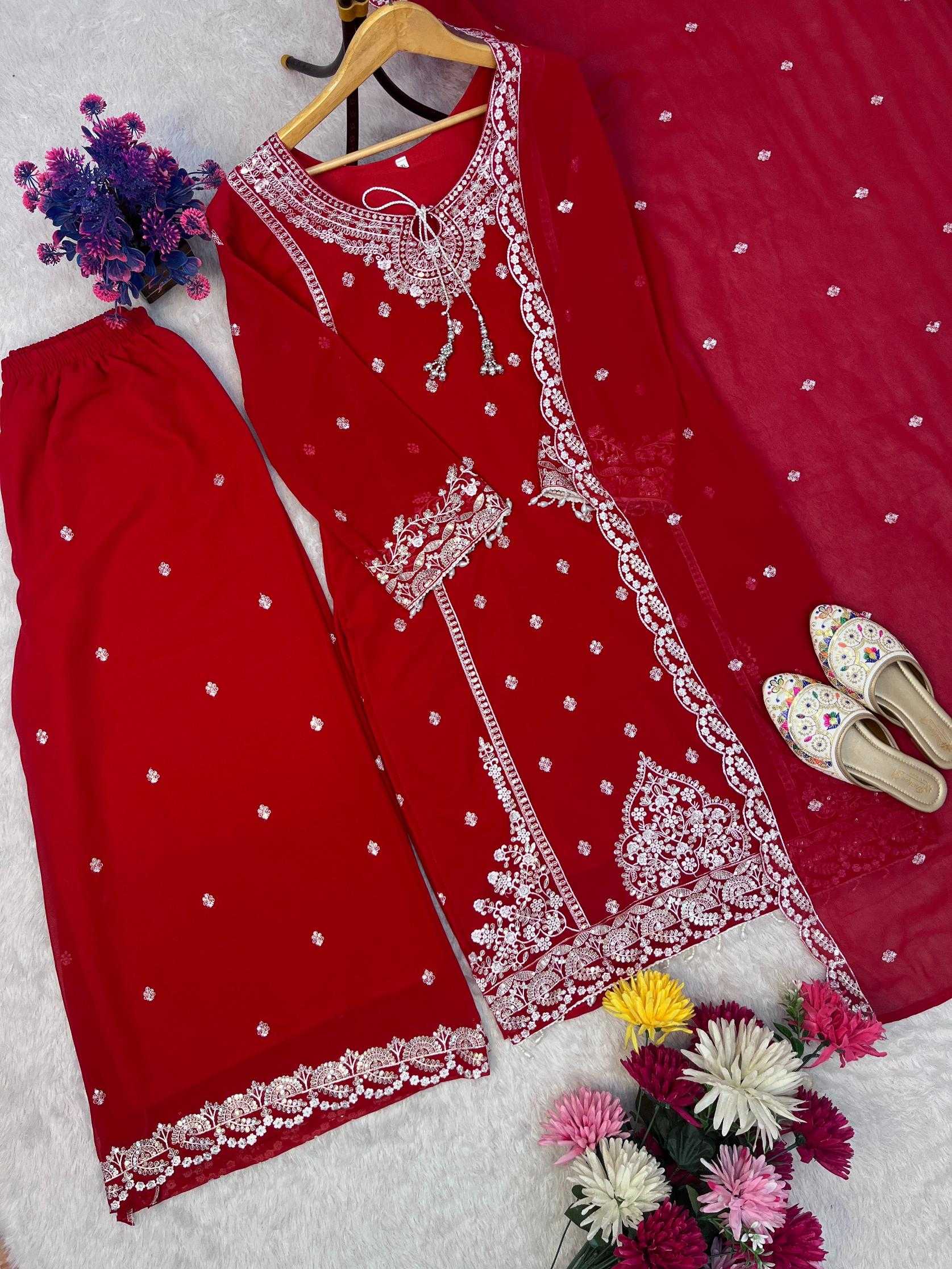 Ynf Faux Georgette RIN212 7057 Suits & Dresses Wholesale Embroidery Suits Georgette Suit Designer Suits Manufacturer