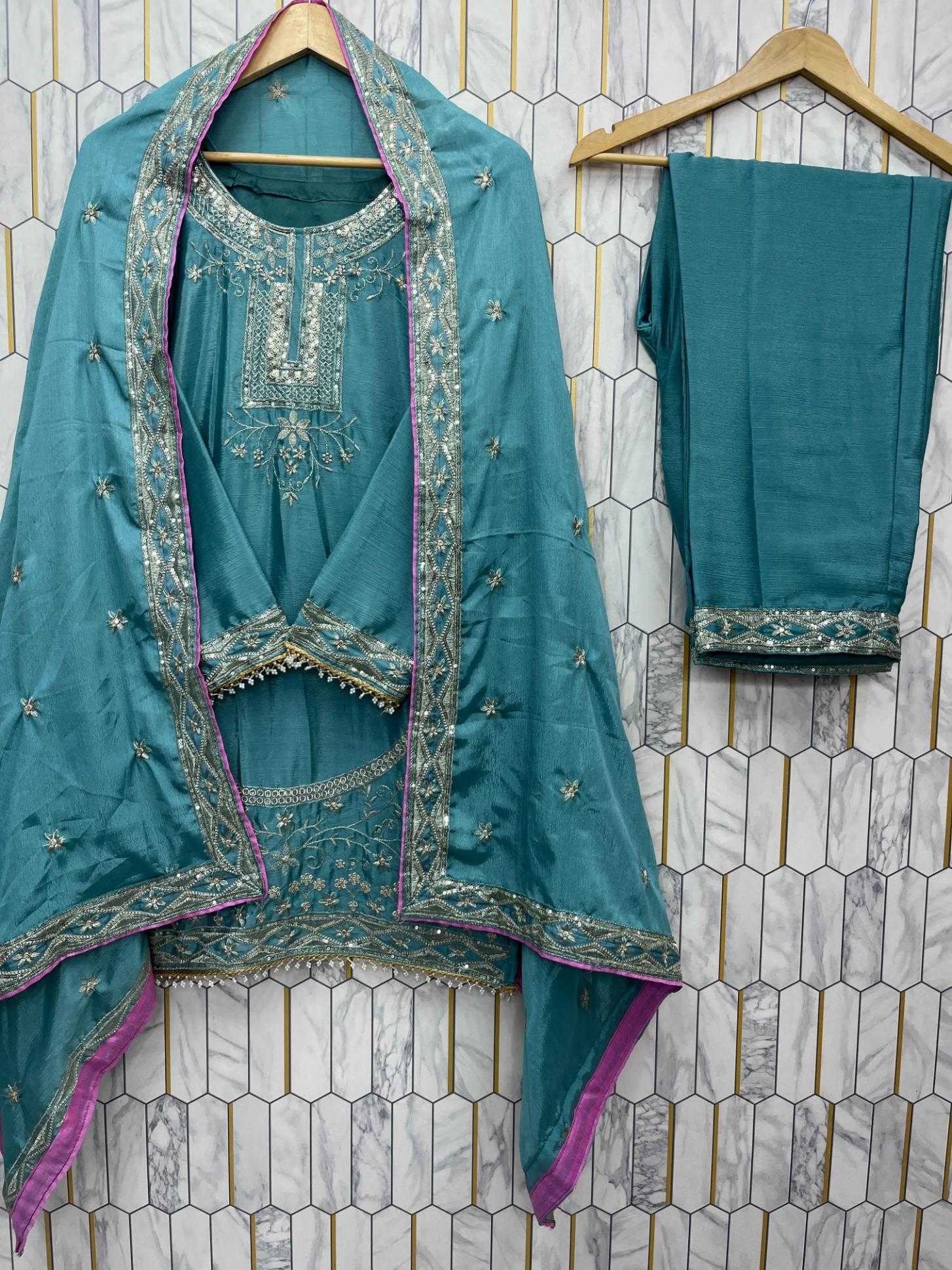 Ynf Faux Georgette RIN212 7057 Suits & Dresses Wholesale Embroidery Suits Georgette Suit Designer Suits Manufacturer