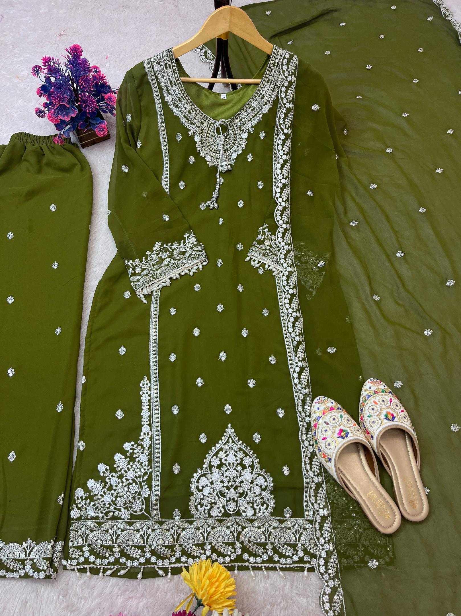 Ynf Faux Georgette RIN212 7057 Suits & Dresses Wholesale Embroidery Suits Georgette Suit Designer Suits Manufacturer