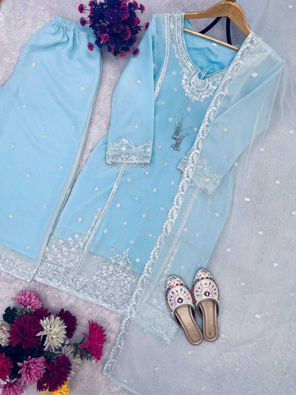 Ynf Faux Georgette RIN212 7057 Suits & Dresses Wholesale Embroidery Suits Georgette Suit Designer Suits Manufacturer